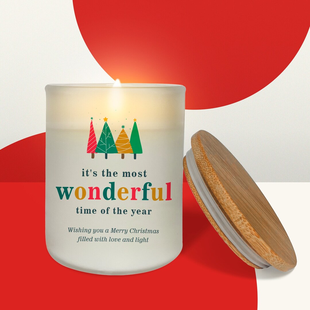 Custom Christmas Candle It's the Most Wonderful Time of Etsy