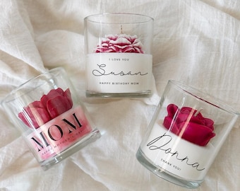 Personalized Mother's Day Candle,  Bonus Mom Gift for Grandma,  Soy Wax 10oz