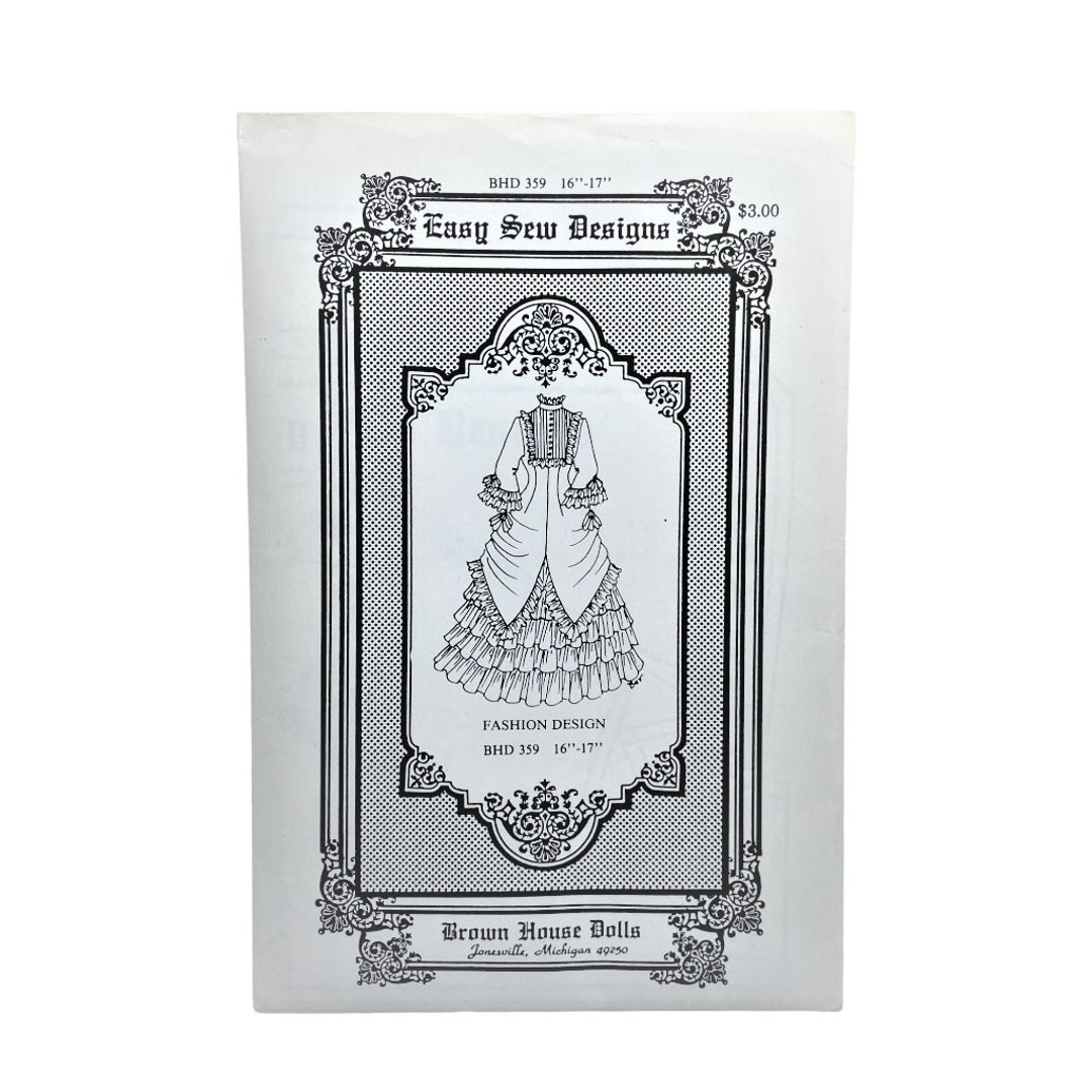 Vintage Easy Sew Designs Brown House Dolls Clothes Pattern 359 Etsy