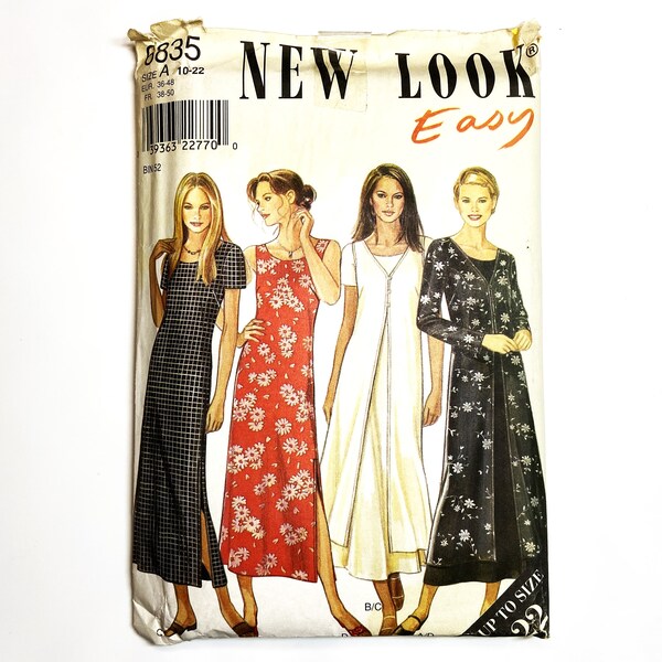 New Look 6835 Sewing Pattern -  Womens' Dress & Coat - Size 10-22 - Uncut