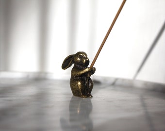 Brass Incense Stick Holder - Rabbit