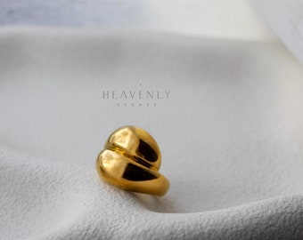 Anillo Abrazo Chapado En Oro 18K