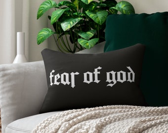 Fear of God Lumbar Pillow, Hypebeast Essentials, Hype Christmas Gift, for Boyfriend, Girlfriend