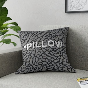 Elephant Print Jordan Retro &quot;Pillow&quot; Quote | Cover & Insert, Sneaker Lover, Hypebeast Decor