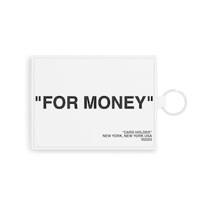 Tarjetero de cuero "FOR MONEY" de Hypebeast, decoración de Hypebeast, regalo para él, ella, novio, cumpleaños