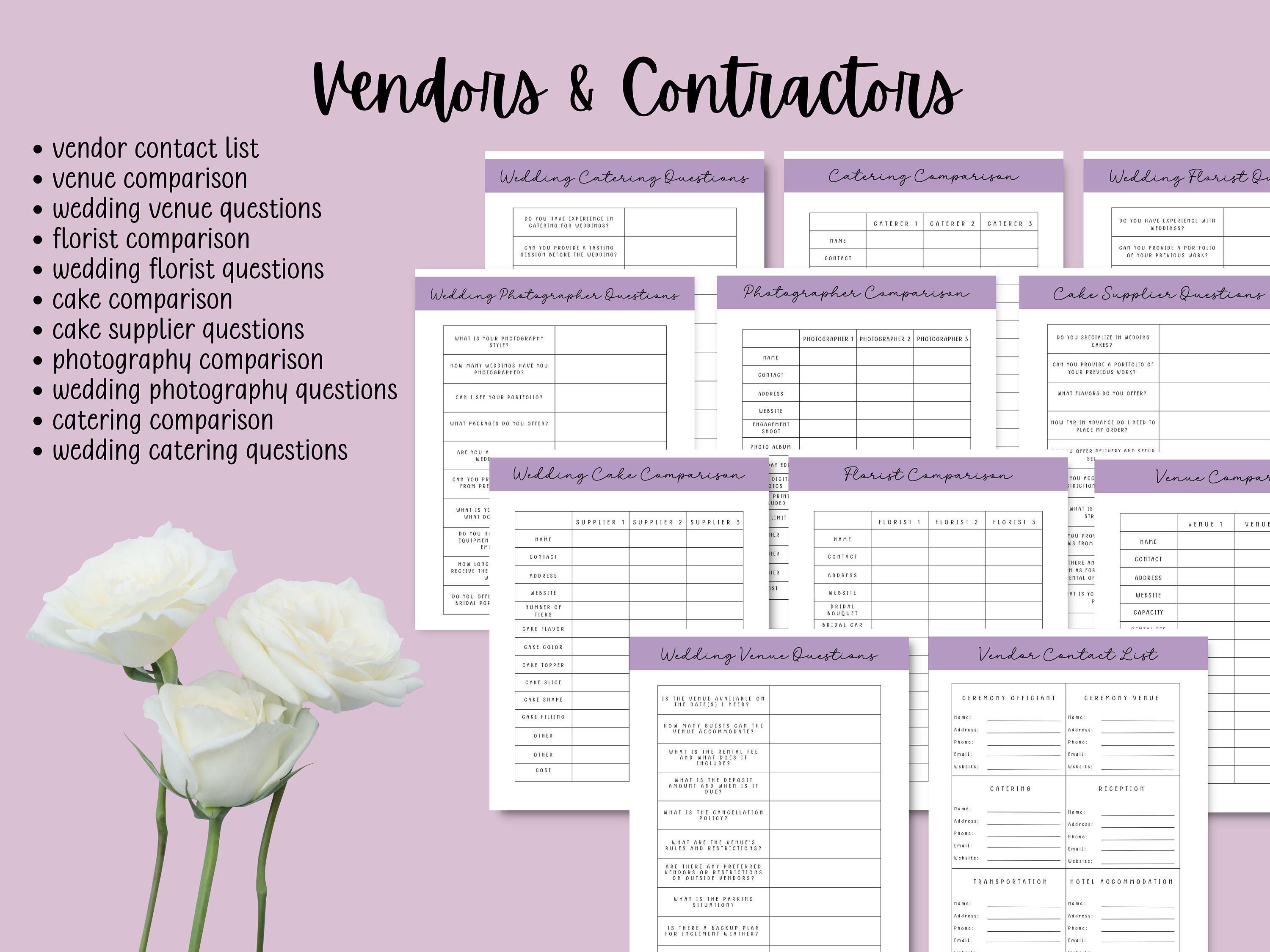 Wedding Binder Printable Planner to Organize Your Wedding Day With