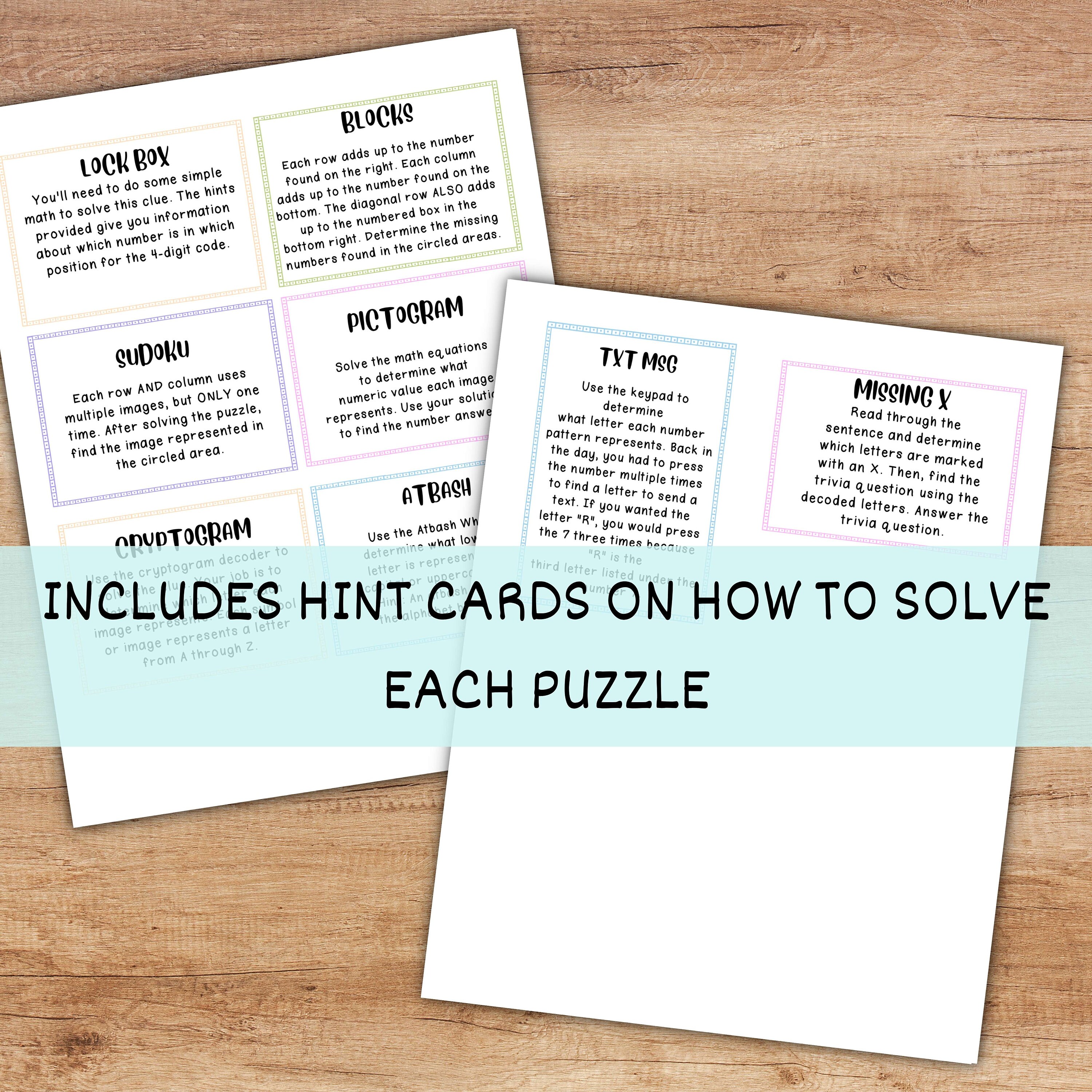 Easter Escape Room for Kids - Printable Crack the Code Puzzle Activity ...