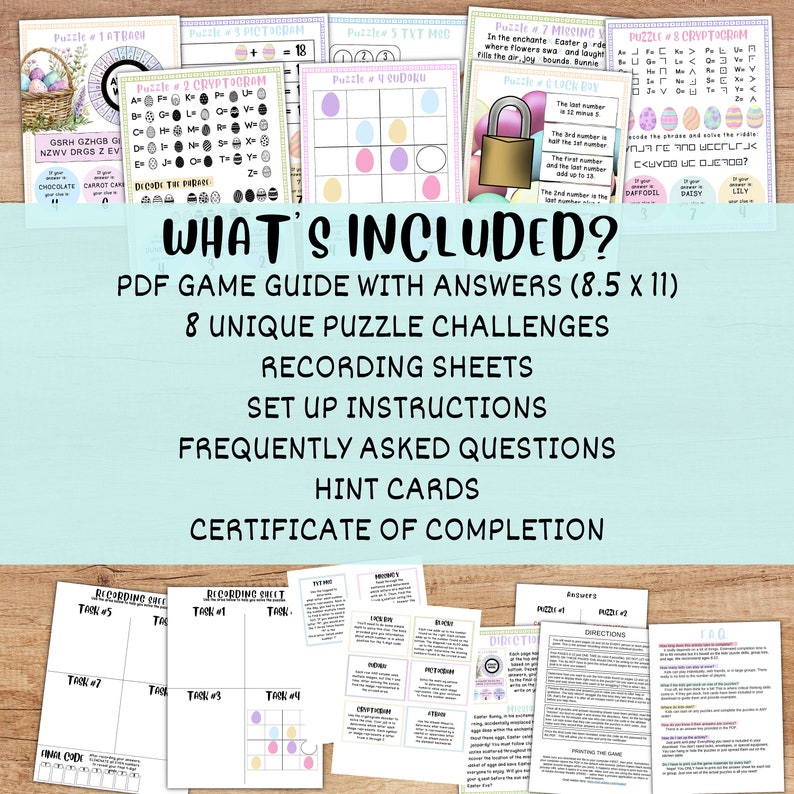 Easter Escape Room for Kids - Printable Crack the Code Puzzle Activity ...