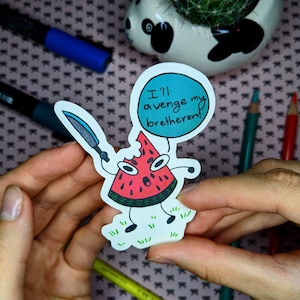 Watermelon Revenge Sticker | Matte Sticker | Cute Watermelon Sticker | Laptop Stickers | Waterbottle Stickers | Car Stickers