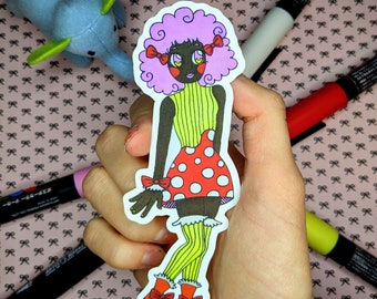 Mushroom Girl Sticker | Matte Sticker | Cute POC Sticker | Mushroom Stickers | Laptop Stickers | Waterbottle Stickers | Car Stickers