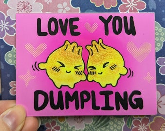 Love You Dumpling Sticker (Glossy) | Cute Cat Sticker | Kawaii Decal | Laptop Stickers | Waterbottle Stickers | Car Stickers