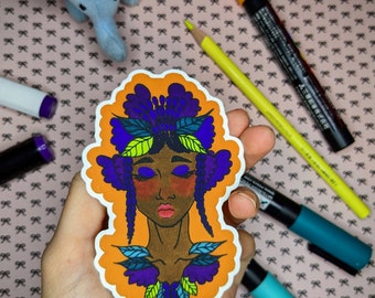 Flower Crown Sticker | Matte Sticker | Cute POC Sticker | Laptop Stickers | Waterbottle Stickers | Car Stickers