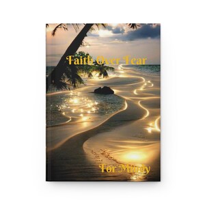 Personalized Faith Over Fear Thankfulness Journal, Teacher Journal, 5 Minutes Self Reflection Journal, Gratitude Journal, Gift For Her