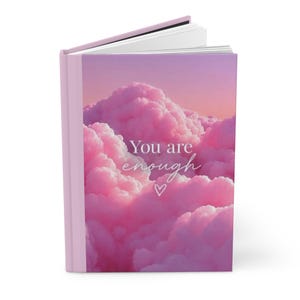 You Are Enough Pink Cloud Journal | Motivational Hardcover Notebook | Writing Journal