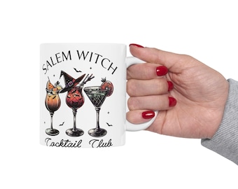 Salem Witch Cocktail Club Ceramic Coffee Mug, Stocking Stuffers, Office Party Gift