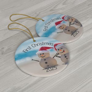 Personalized Ceramic Ornament, First Christmas Together Ornament, Personalized Christmas Ornament, Couple&#39;s Ornament, Hallmark Ornament