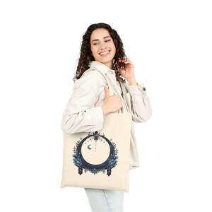 Celestial Tote Bag: Starry Night Cotton Canvas Shopping Tote