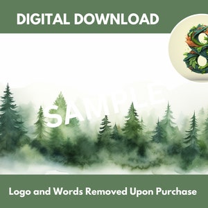 Watercolor Wilderness | Digital Download PNG | Nature Lovers | Beautiful Background | Wintergreen | Pine Trees | Canvas Design | Printable