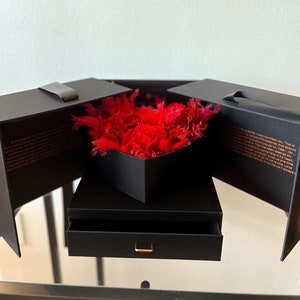 Birthday flower Gift, Dried Flowers Gift For Valentine’s, Flower box with Preserved Rose for Her, Birthday Roses, Flowers in a Box for gift