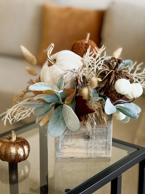 Fall Table Decoration for Halloween, Halloween Gift for Home, Autumn Decor with Pumpkins for Living Room