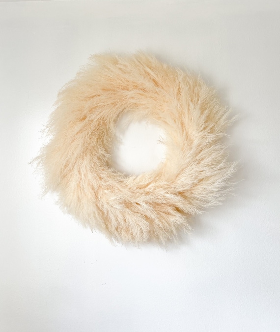 Pampas grass wreath for front door, Pampas wreath wall hanger, Dry flower front door wreath, Pampas wreath door hanger