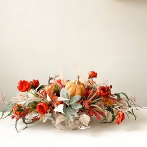 Fall Table Decoration for Halloween, Halloween Gift for Home, Autumn Decor with Pumpkins for Living Room image 4