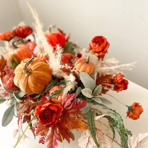 Fall Table Decoration for Halloween, Halloween Gift for Home, Autumn Decor with Pumpkins for Living Room image 7