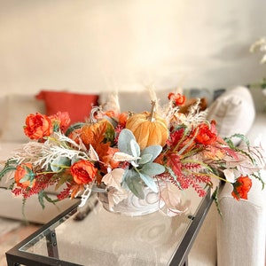 Fall Table Decoration for Halloween, Halloween Gift for Home, Autumn Decor with Pumpkins for Living Room image 9