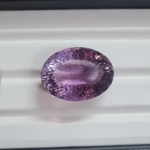 Faceted Amethyst Gemstone: 62 CT Oval Purple Cut Stone 29x22 MM