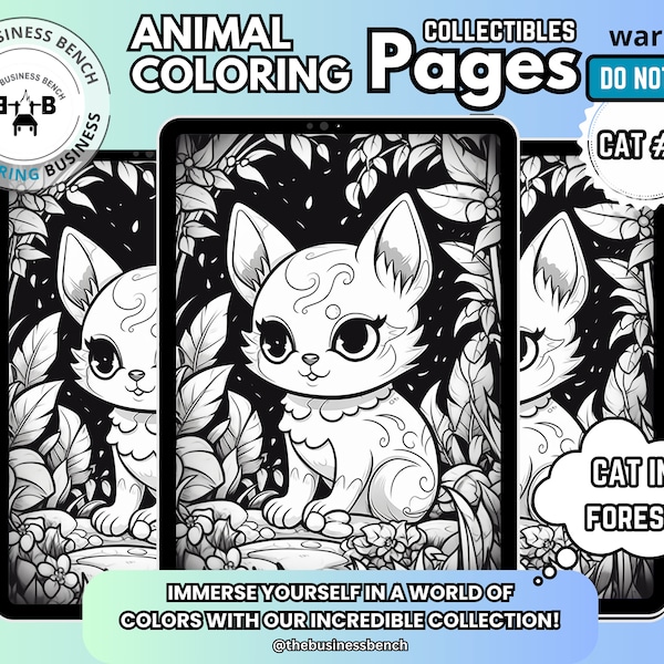 Unique Cat Coloring Pages, Cat #2 Coloring Page for Kids, Boys, Girls, Teens, Adults. For Personal Use or Fun Activities, Instant Download