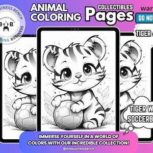 Unique Tiger #2 Coloring Page, Coloring Page for Kids, Boys, Girls, Teens, Adults. For Personal Use or Fun Activities, Instant Download