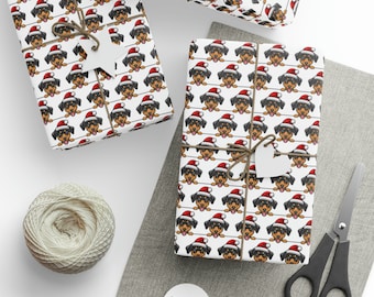 Christmas Miniature Pinscher Wrapping Papers