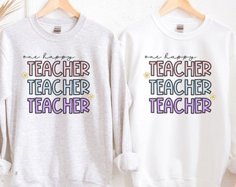 Teacher Sweatshirt, Teacher Teams, Back to School Sweatshirt, Gift for Teacher, Graduation Gift, Retro Teacher Sweatshirt