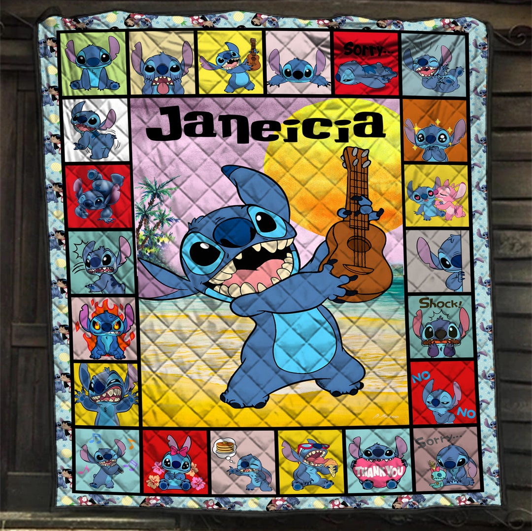 Personalized Lilo and Stitch Quilt Blanketlilo and Stitch Etsy