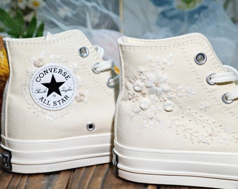 Handbestickte Chuck Taylor High Tops aus den 1970er Jahren