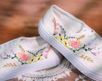 Embroidered Wedding Vans | Floral Bridal Shoes