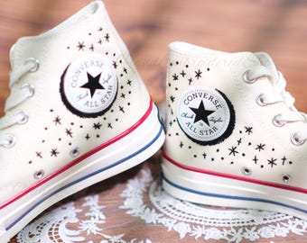 Custom Embroidered Converse Chuck Taylor 1970s: Personalized Floral Sneakers