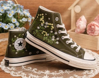 Custom Embroidered Converse Chuck Taylor 1970s High Tops
