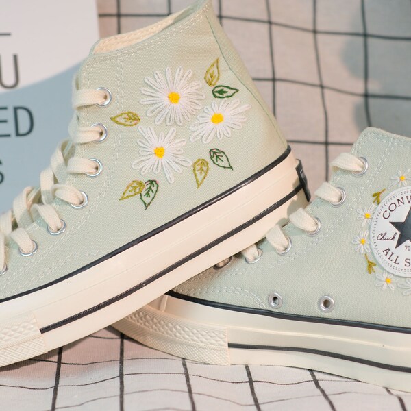 Embroidered Converse - Etsy