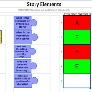 Self Checking Story Element &quot;Google Sheet&quot;
