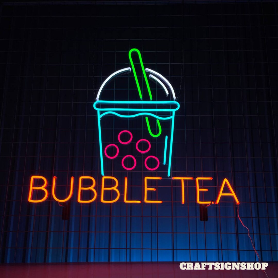 Bubble Tea Neon Sign Bubble Tea Led Sign Bubble Tea Sign - Etsy