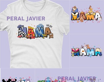 Plantillas Digitales Mama Cartonn personajes, dia de las madres PNG