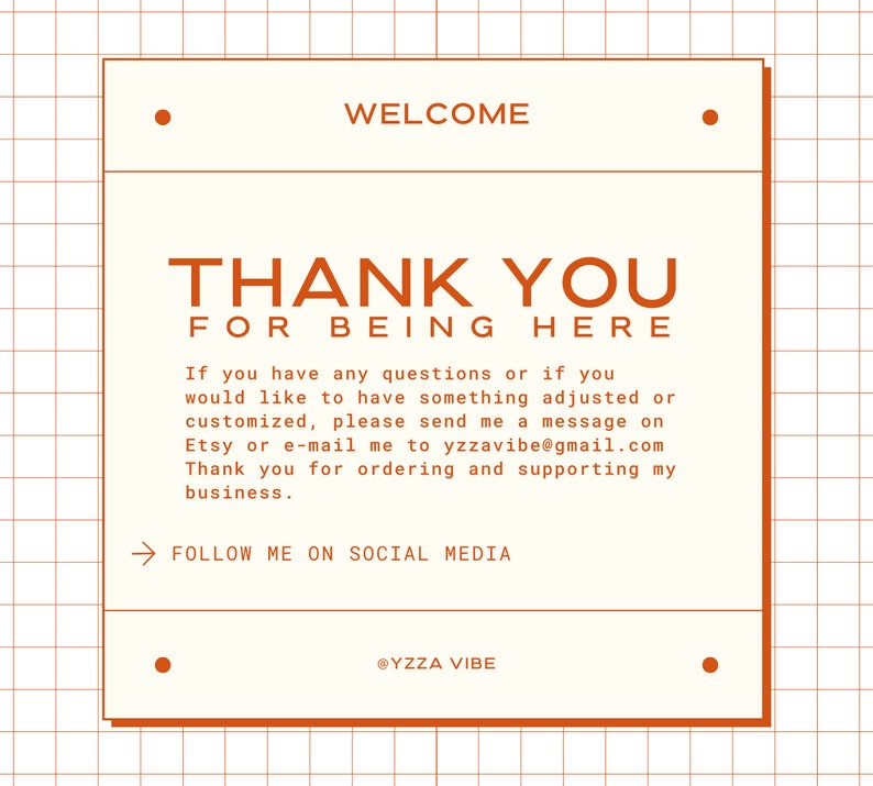 Thank you for being here. If you have any questions or if you would like to have something adjusted or customized, please send me a message on Etsy or e-mail me to yzzavibe@gmail.com Thank you for ordering and supporting my business.