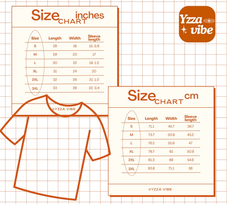 size chart in inches and centimeters. these are actually mens shirts, but also really suit women so I sell them as unisex size. I hope this helps you pick the right size for you.