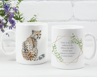 Leopard Mug, Fierce Wild Animal Coffee Cup, Bold Wildlife Art Ceramic Mug,  Nature Lover Gift, Leopard Print Aesthetic Kitchen Decor - Etsy