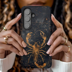 Scorpio Constellation Galaxy Case Celestial Astrology Art for Samsung S25 S24 S23 S22 S21 S20 S10 Ultra Plus FE
