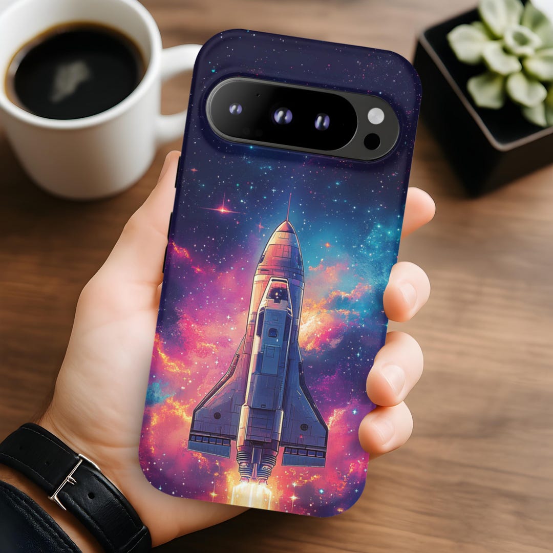 Rocket Case Space Shuttle Google Pixel Case | Colorful Rocket Nebula Art for 9 Pro ...