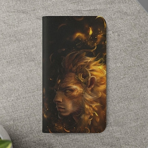 Golden Druid Wallet Case Nature Spirit Fantasy Art iPhone 16 15 14 13 12 11 Samsung Galaxy S25 S24 S23 S22 S21