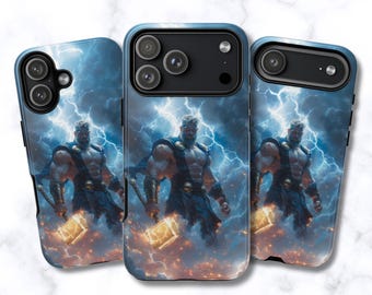 Thor Lightning Hammer Phone Case | Norse God Storm Art Gift for Mythology Lovers | iPhone 17 16 15 14 13 MagSafe