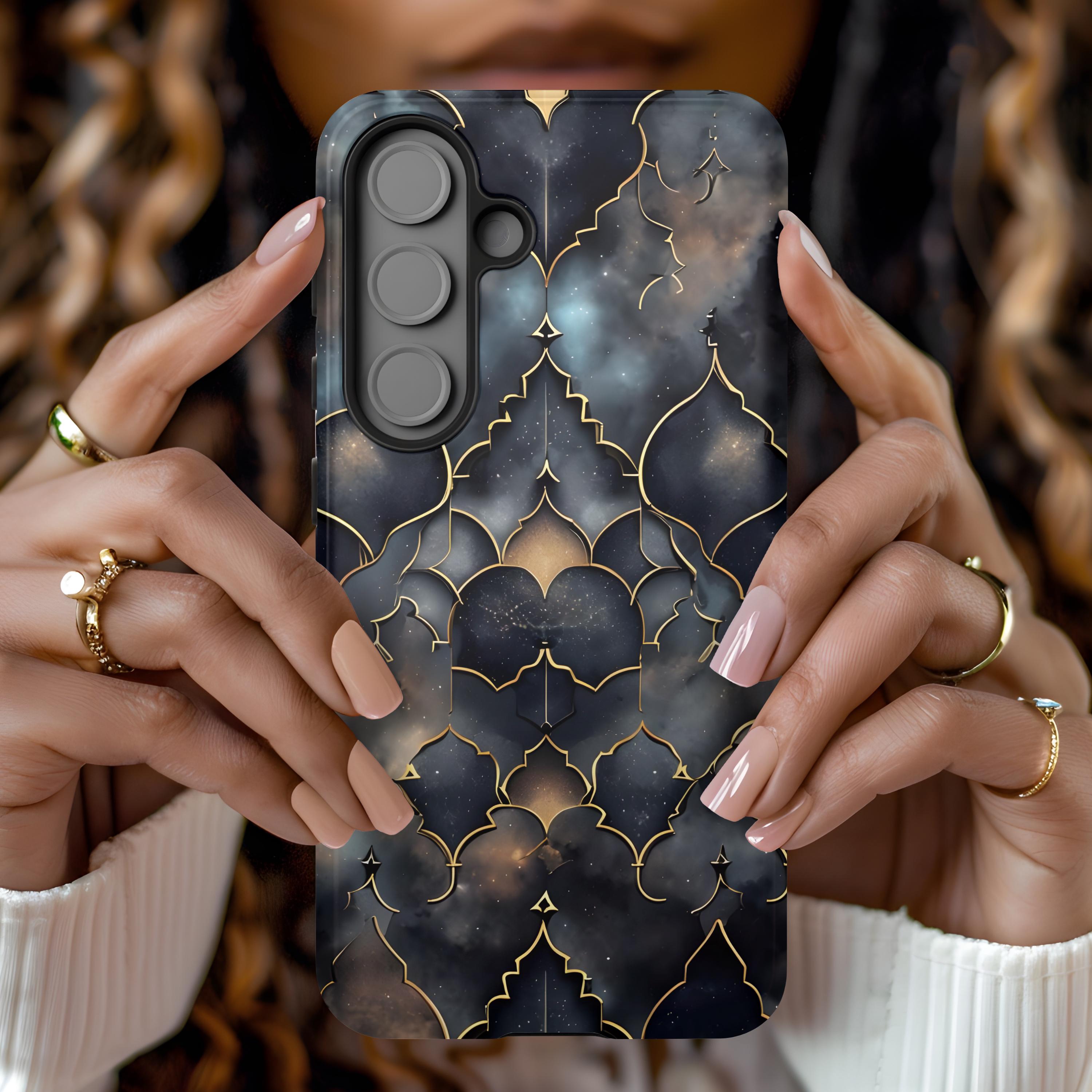 Motifs artistiques marocains de la coque Galaxy Galaxy pour Samsung S25 S24 S23 S22 S21 S20 S10 Ultra Plus FE
